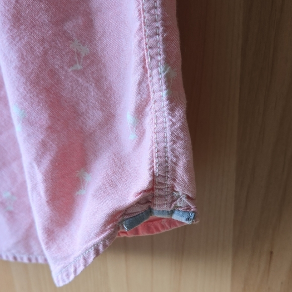 Vans Light Pink Casual Button Down Shirt, Palm Tree Print, VGUC, XL, 100% Cotton - Picture 9 of 10